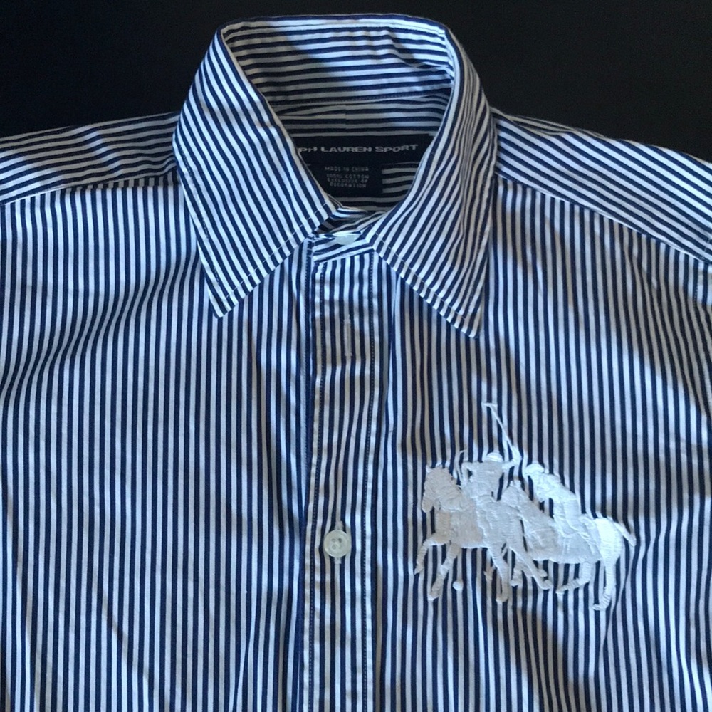 Ralph Lauren sport striped long sleeve button up